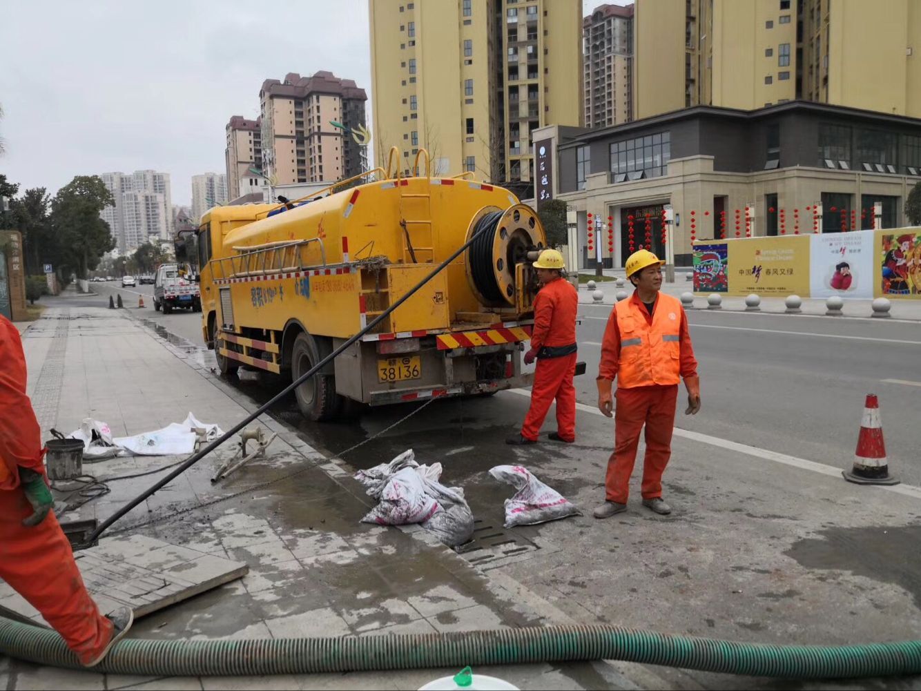 富川排污管道清淤-管道清洗