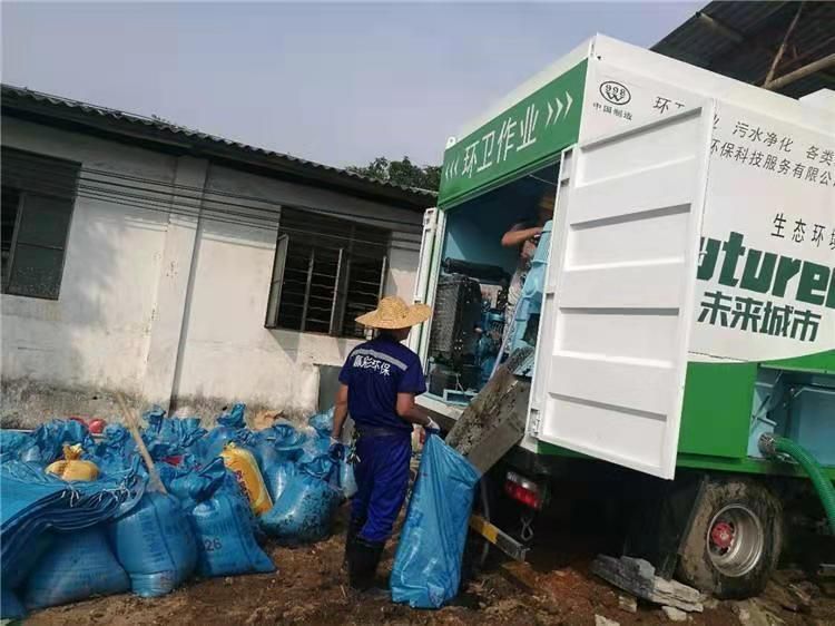 富川工业污泥压干处理